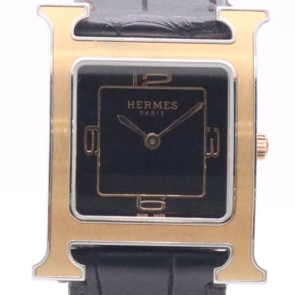 Hermes H Watch Black Dial