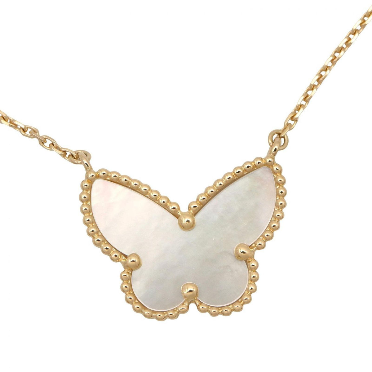 Van Cleef & Arpels Necklace Lucky Alhambra Papillon Mother of Pearl 18K — view 3