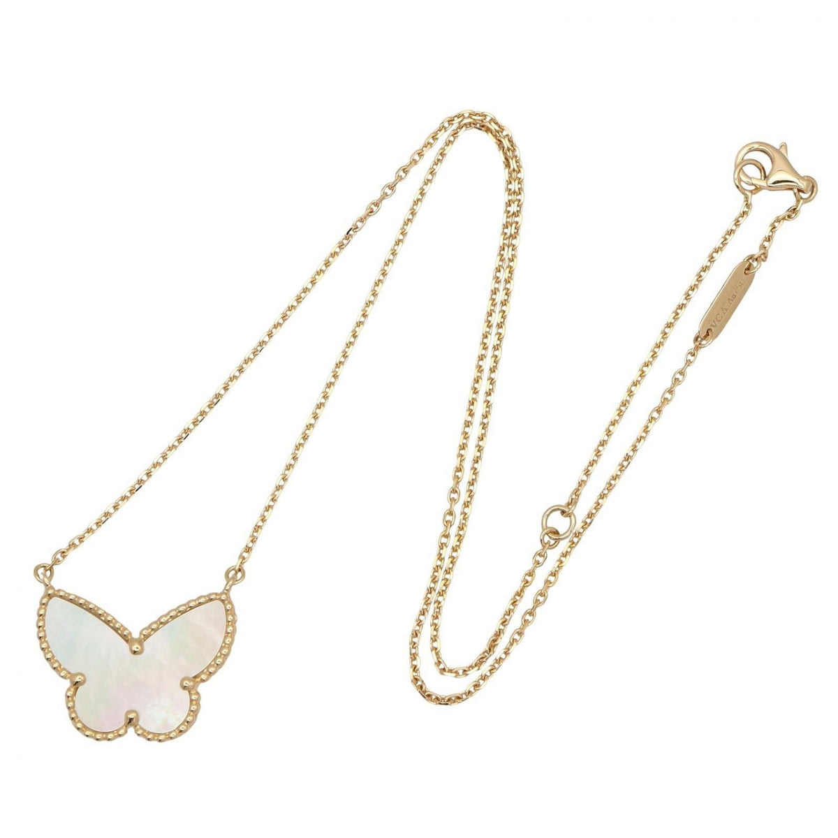 Van Cleef & Arpels Necklace Lucky Alhambra Papillon Mother of Pearl 18K — view 2
