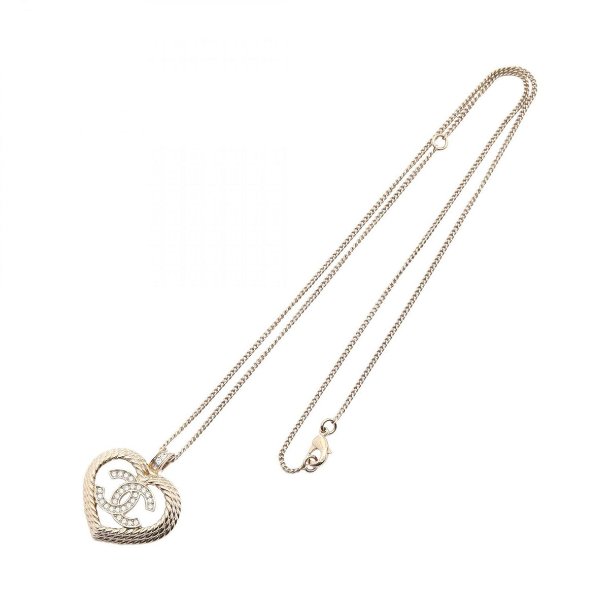 Chanel Necklace CC Logo Heart — view 3