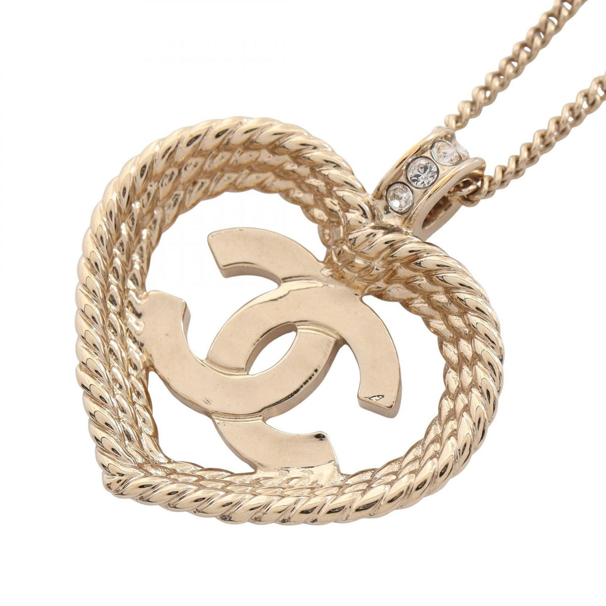 Chanel Necklace CC Logo Heart — view 2