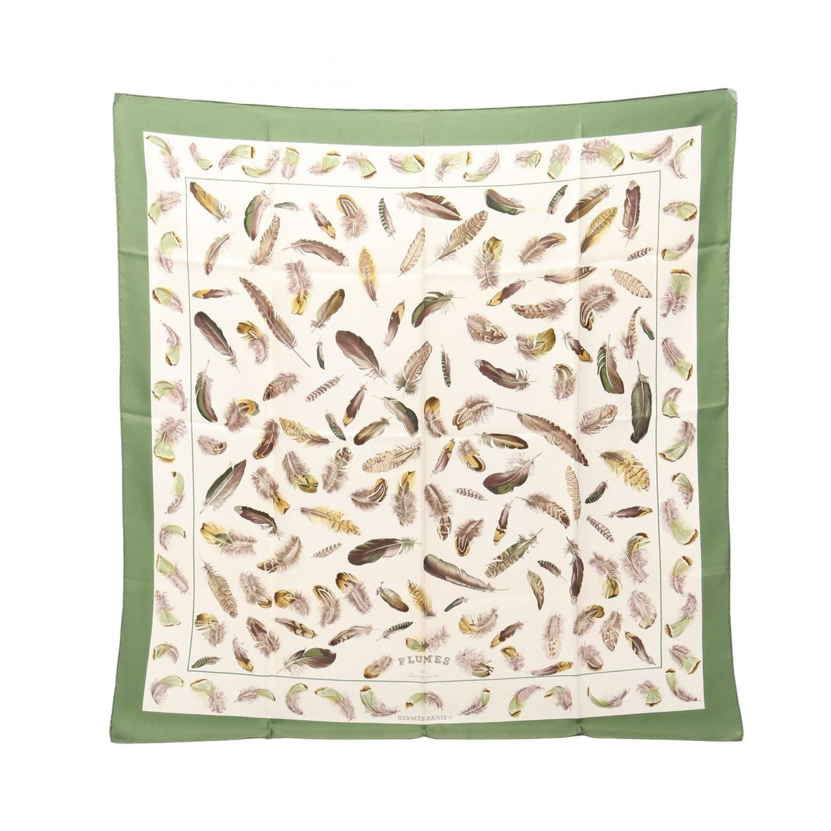 Hermes Scarf Carre 90 Plumes Silk