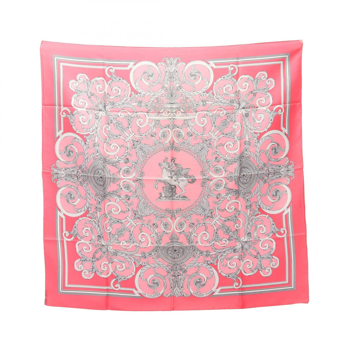 Hermes Scarf Carre 90 les Tuileries Silk