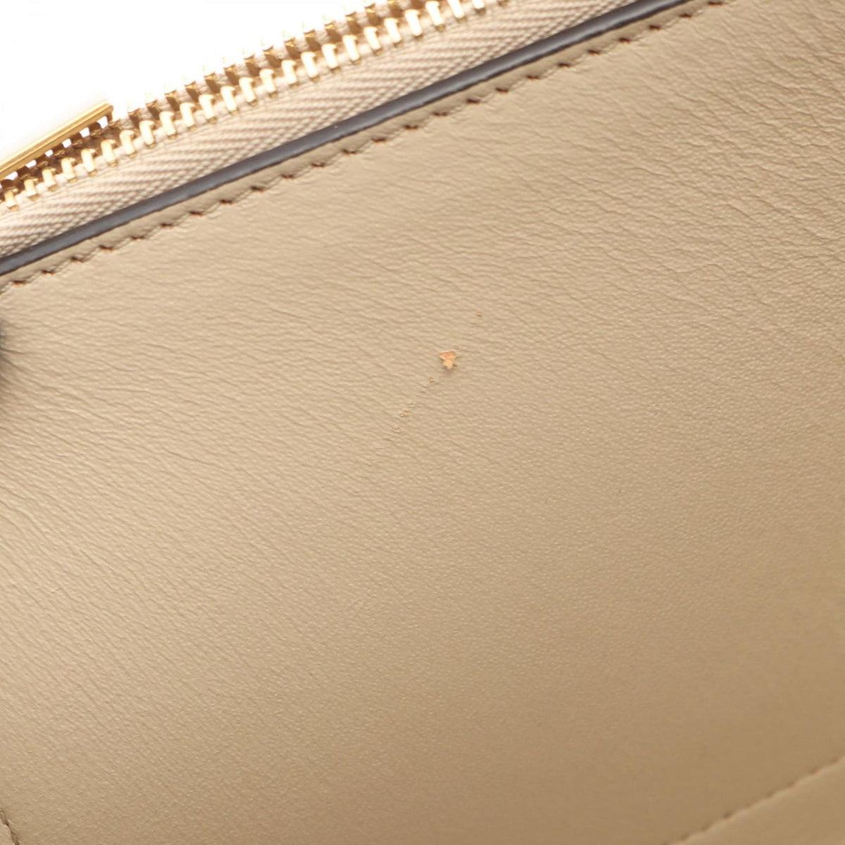 Celine Shoulder Bag Frame Medium Beige Blue Leather — view 8