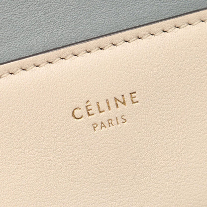 Celine Shoulder Bag Frame Medium Beige Blue Leather — view 4