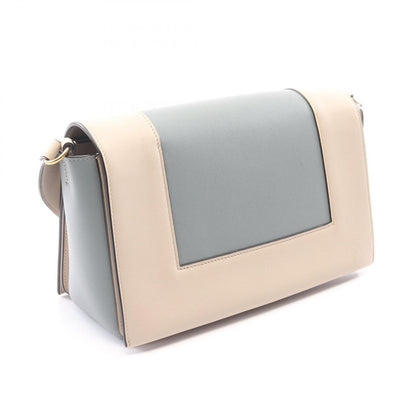 Celine Shoulder Bag Frame Medium Beige Blue Leather — view 2