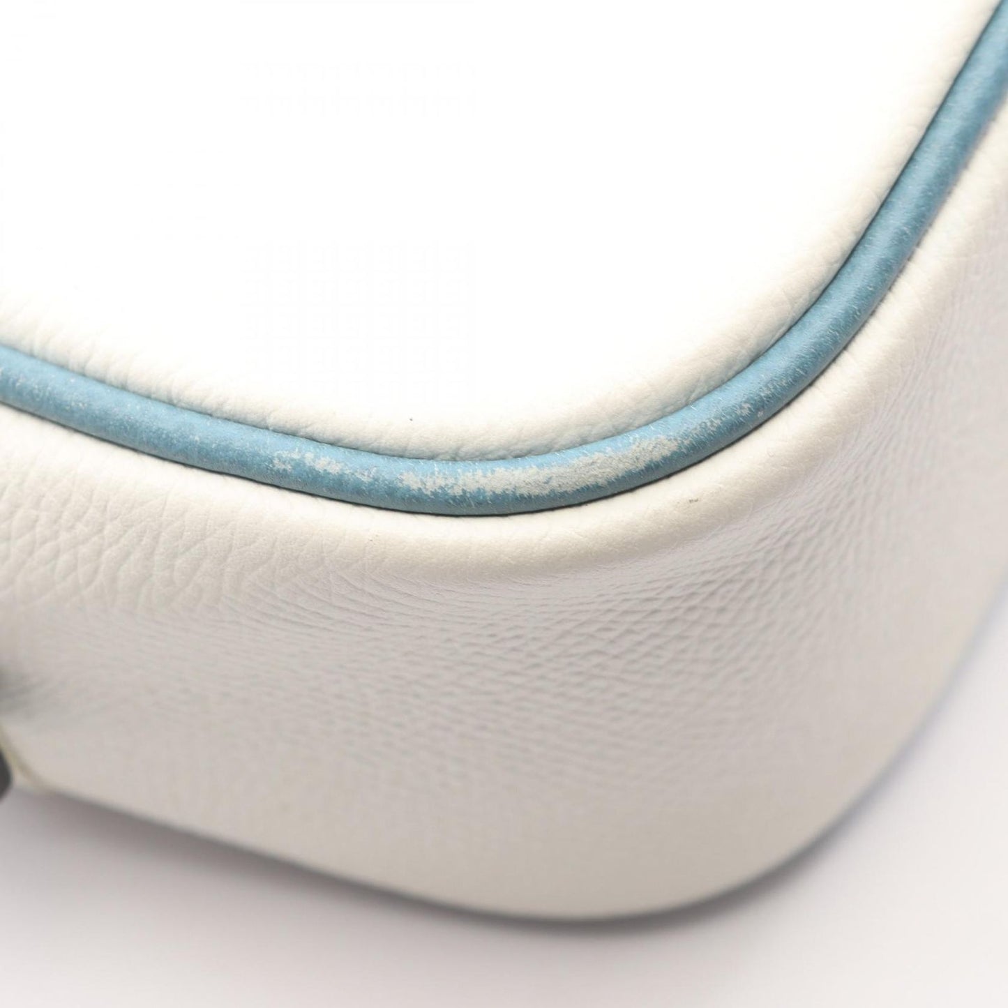 Hermes Handbag Plume Elan White Blue Jean 28 — view 8