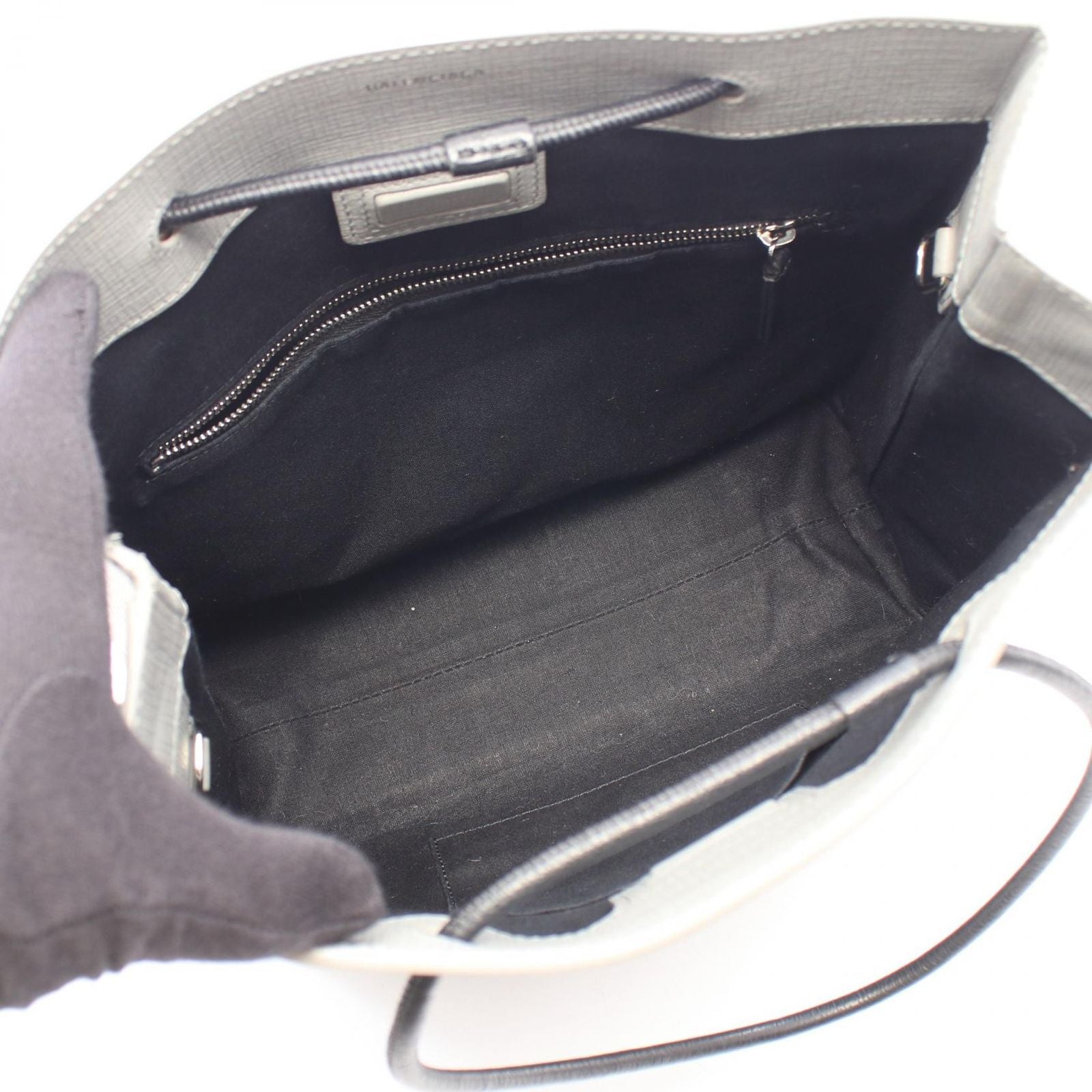 Balenciaga Tote Bag Shopping S Gray Black Leather — view 3
