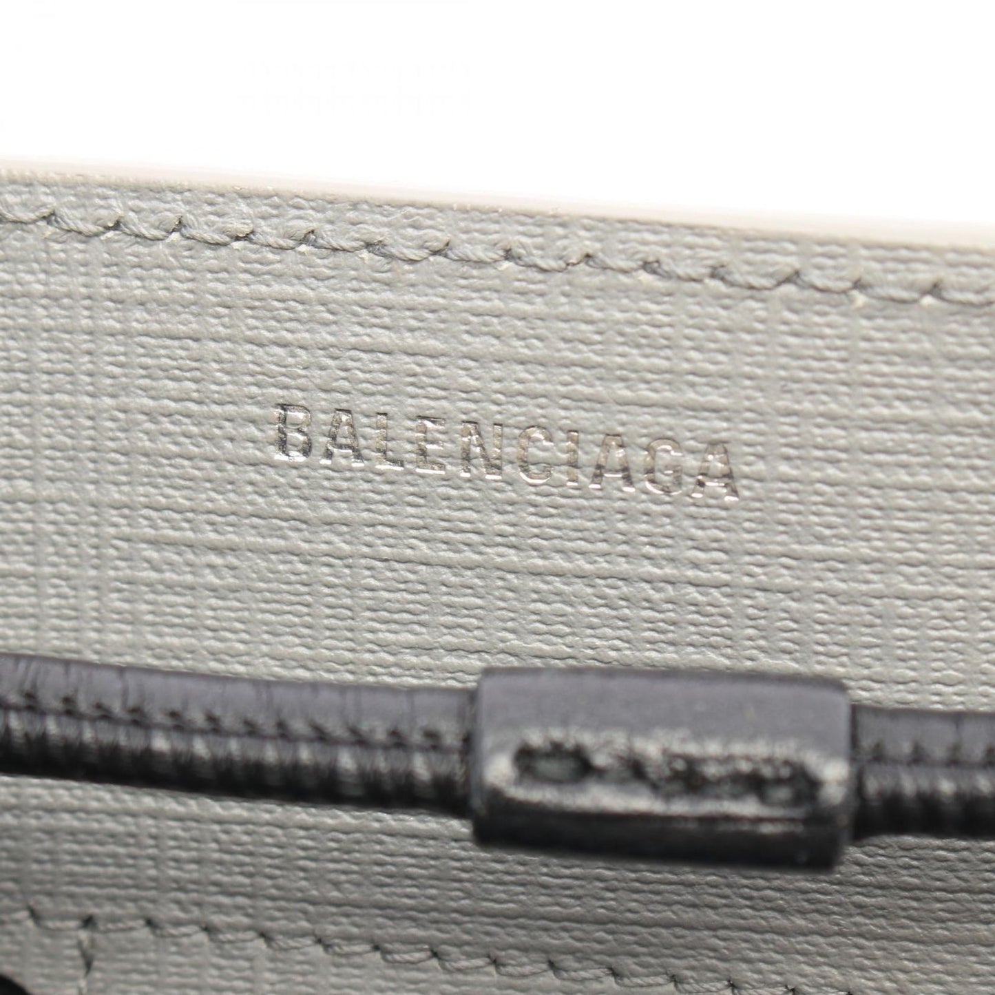 Balenciaga Tote Bag Shopping S Gray Black Leather — view 4