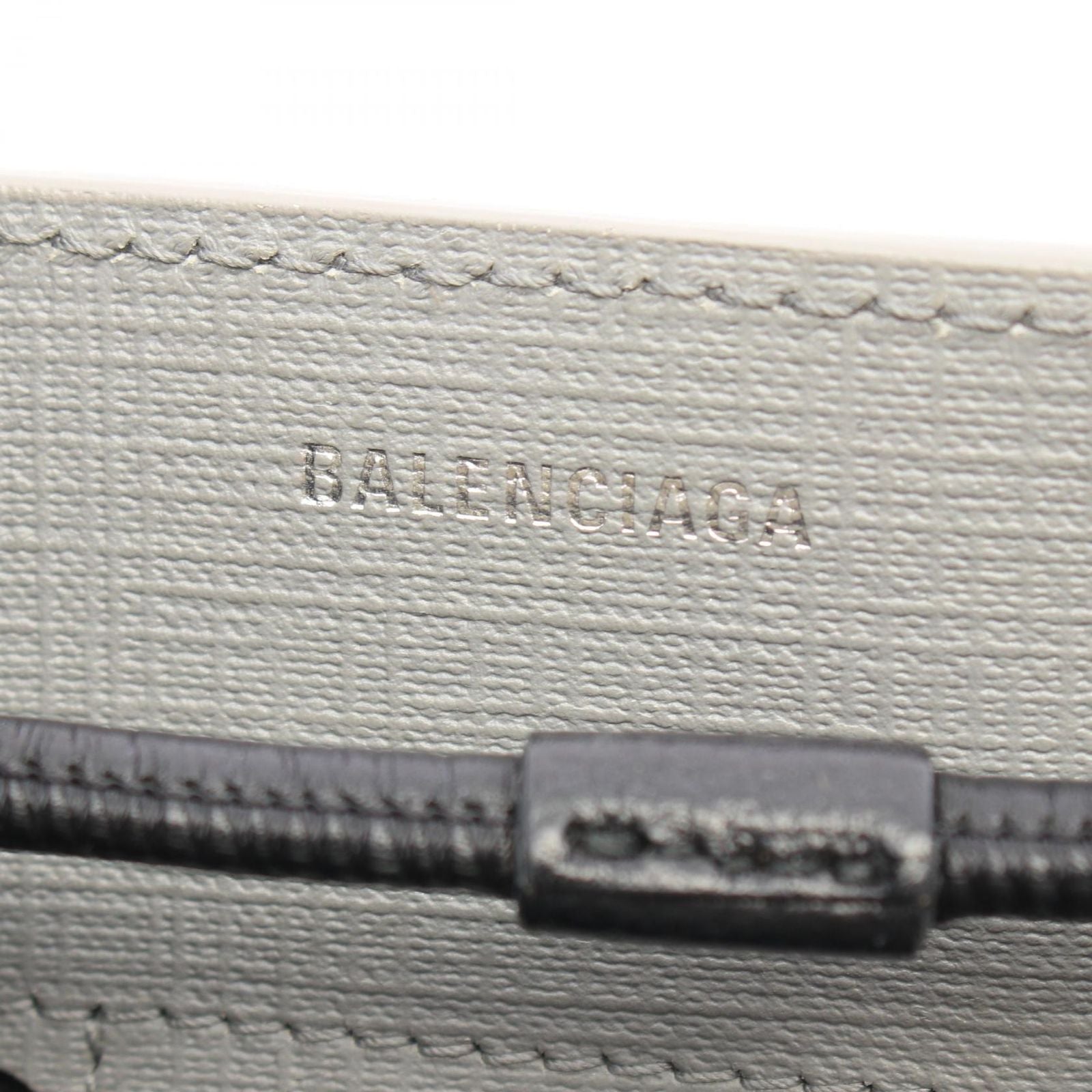 Balenciaga Tote Bag Shopping S Gray Black Leather — view 4