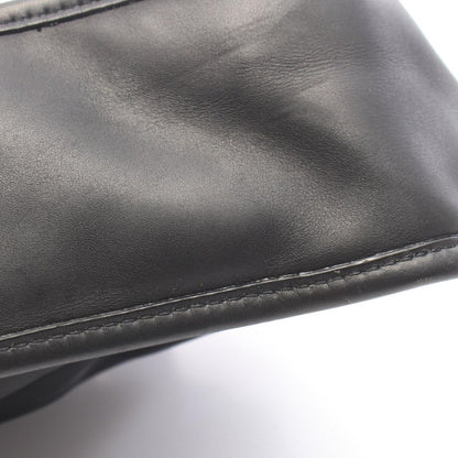 Prada Shoulder Bag Triangle Plate Black Nylon Leather Logo — view 7