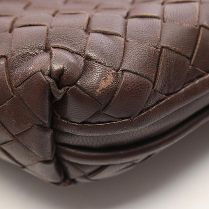 Bottega Veneta Shoulder Bag Nodini Intrecciato Dark Brown Leather — view 8
