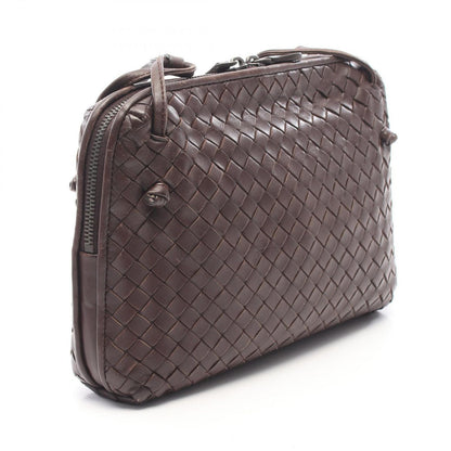 Bottega Veneta Shoulder Bag Nodini Intrecciato Dark Brown Leather — view 2