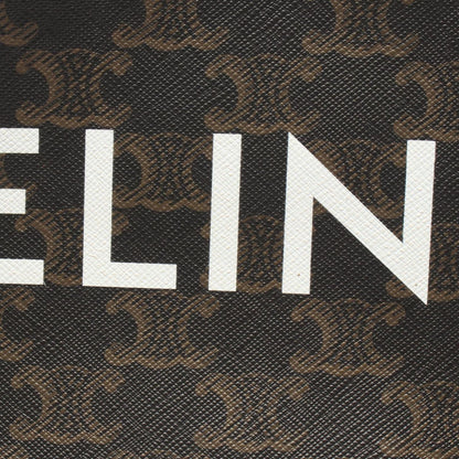 Celine Shoulder Bag Triomphe Medium Black Brown White Leather — view 8