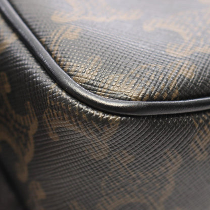 Celine Shoulder Bag Triomphe Medium Black Brown White Leather — view 5