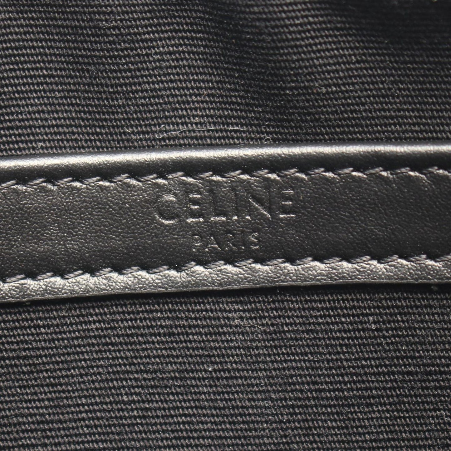 Celine Shoulder Bag Triomphe Medium Black Brown White Leather — view 4