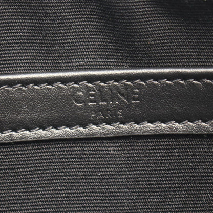 Celine Shoulder Bag Triomphe Medium Black Brown White Leather — view 4