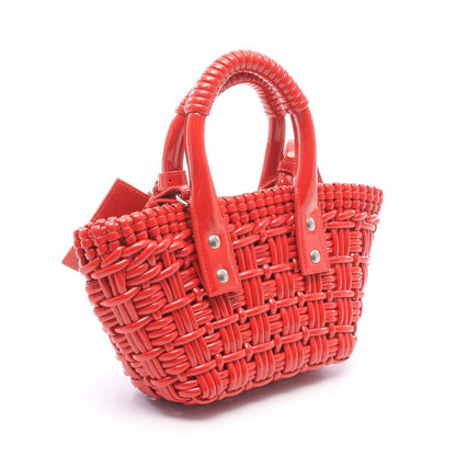 Balenciaga Handbag Bistro XXS Strap Basket 2-Way Metallic Red Patent Bag — view 2