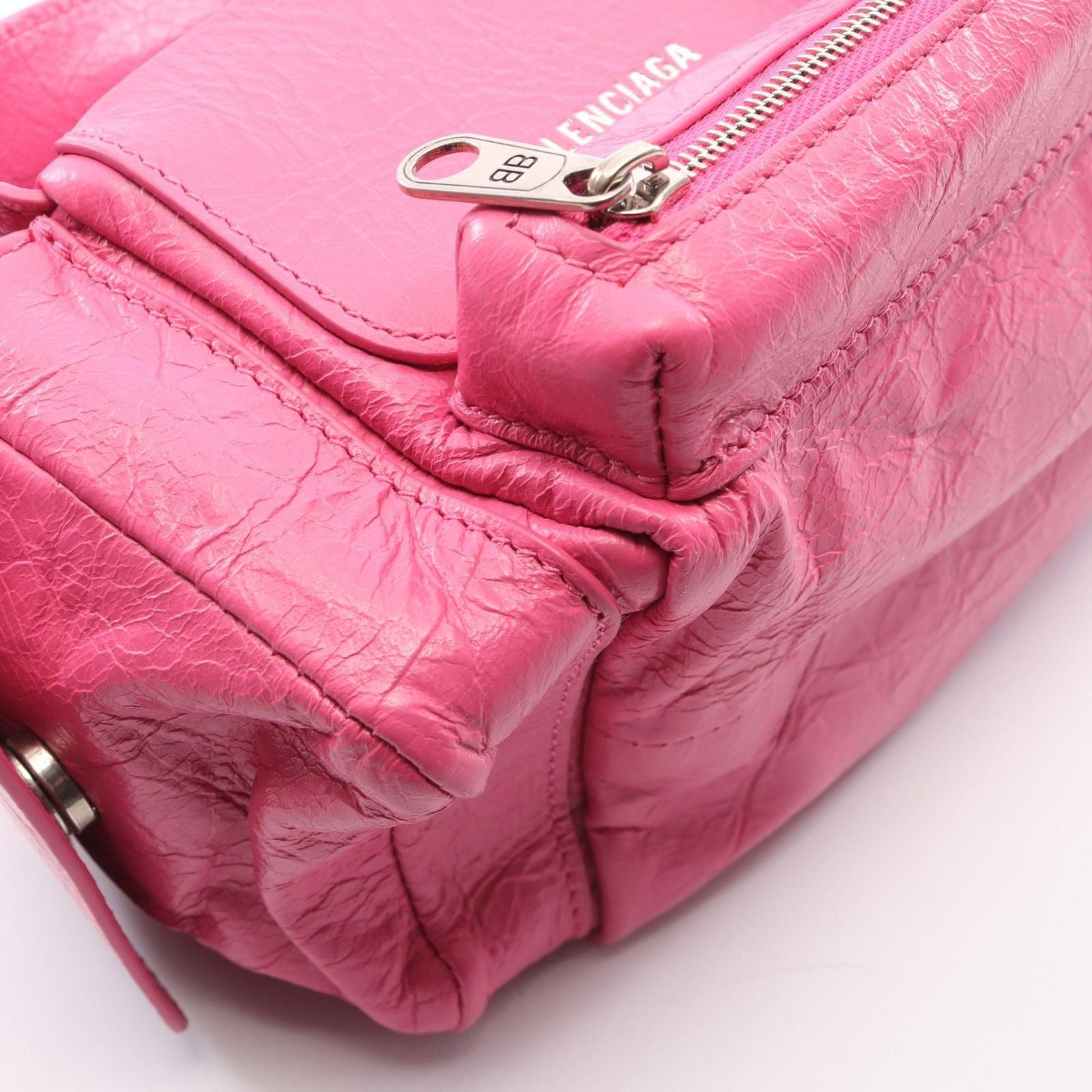 Balenciaga Shoulder Bag Super Busy XS Pink Leather — view 5