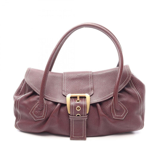 Celine Handbag Large Chouquette Bordeaux Leather