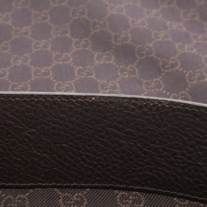 Gucci Shoulder Bag GG Pattern Dark Brown Canvas Leather — view 8