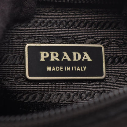 Prada Shoulder Bag Black Nylon Leather Triangle Logo — view 4