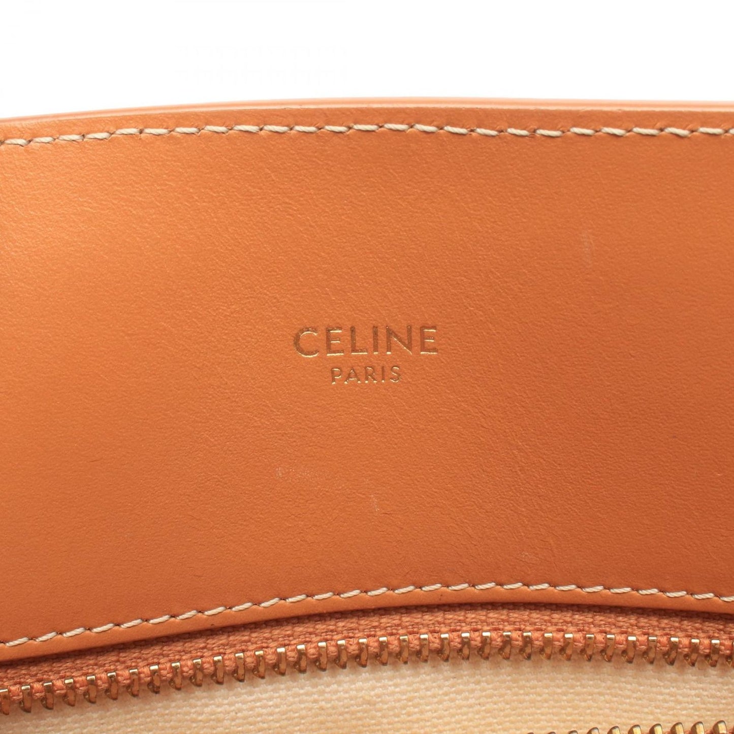 Celine Tote Bag Small Vertical Cabas 2-Way Ivory Camel Black Canvas Leather — view 4