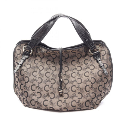 Celine Handbag Bittersweet C Sulky Large Brown Black Canvas Leather