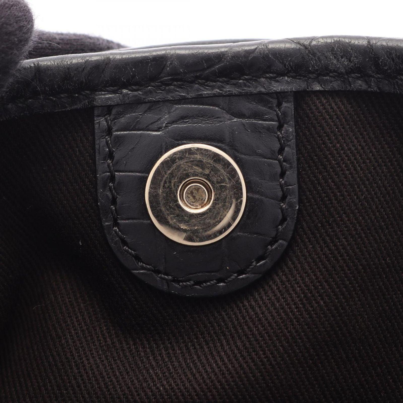 Celine Handbag Bittersweet C Sulky Large Brown Black Canvas Leather — view 6
