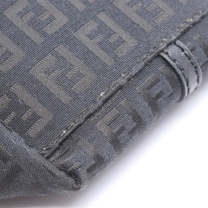 Fendi Tote Bag Zucchino Black Canvas Leather — view 5
