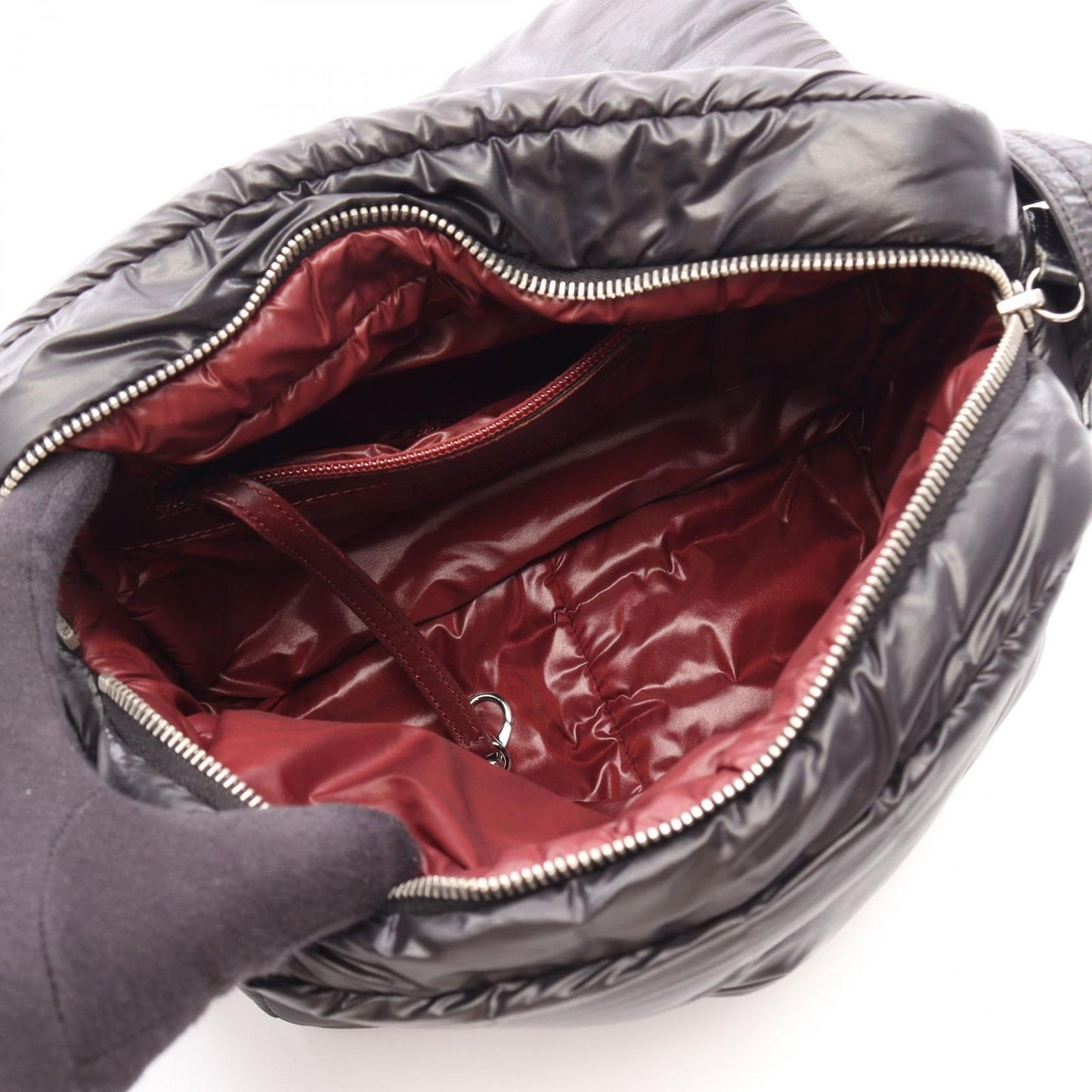 Chanel Shoulder Bag Coco Cocoon Small Messenger Black Nylon Leather — view 3