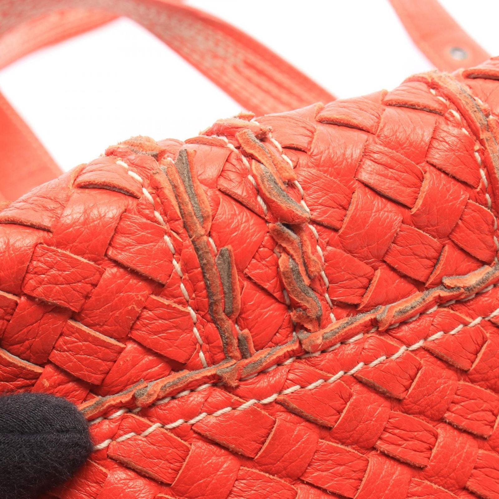 Bottega Veneta Tote Bag Intrecciato Orange Leather — view 6