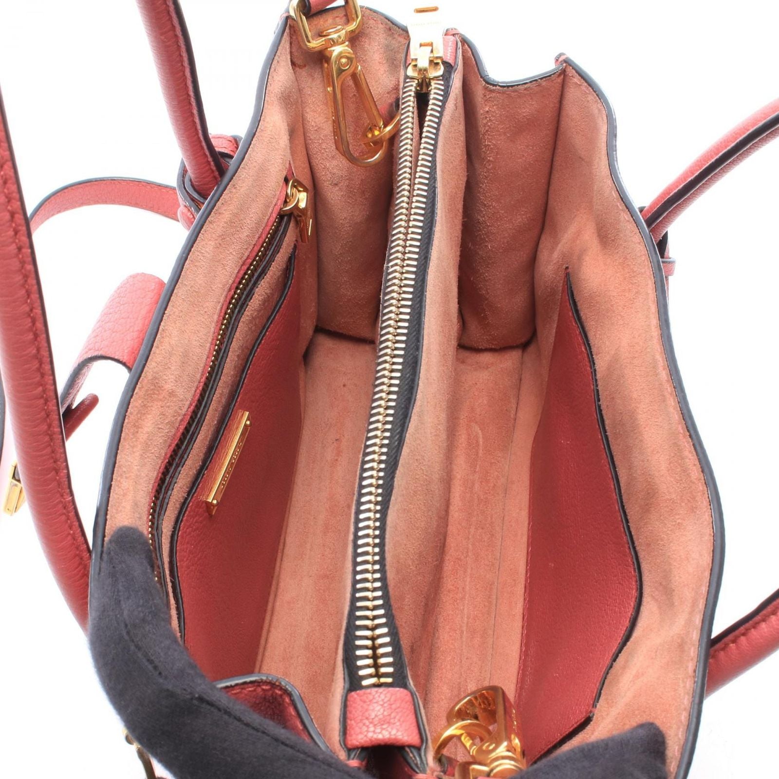 Miu Miu Handbag Madras 2-Way Pink Leather Tote — view 3