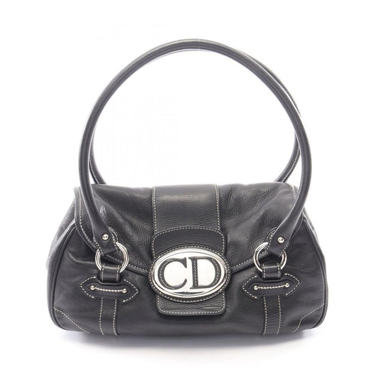 Dior Handbag CD Logo Black Leather