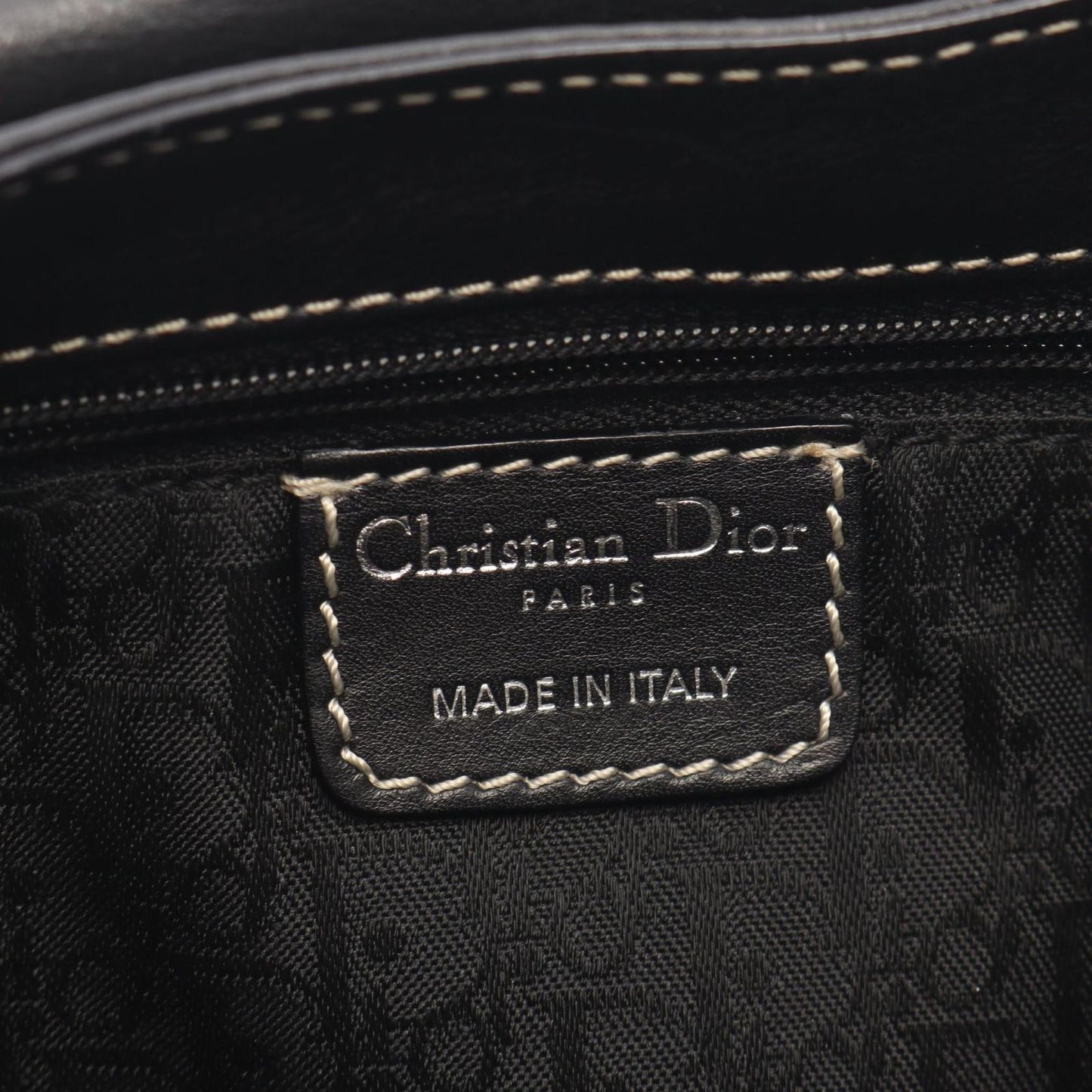 Dior Handbag CD Logo Black Leather — view 4
