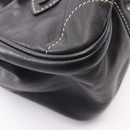 Dior Handbag CD Logo Black Leather — view 6