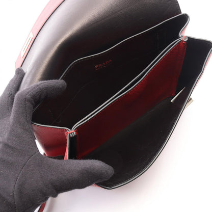 Prada Shoulder Bag Red Saffiano Leather — view 3