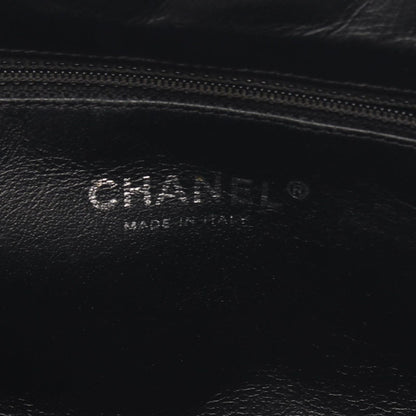 Chanel Clutch Quilted Kiss Lock Black Lambskin — view 4