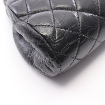 Chanel Clutch Quilted Kiss Lock Black Lambskin — view 8