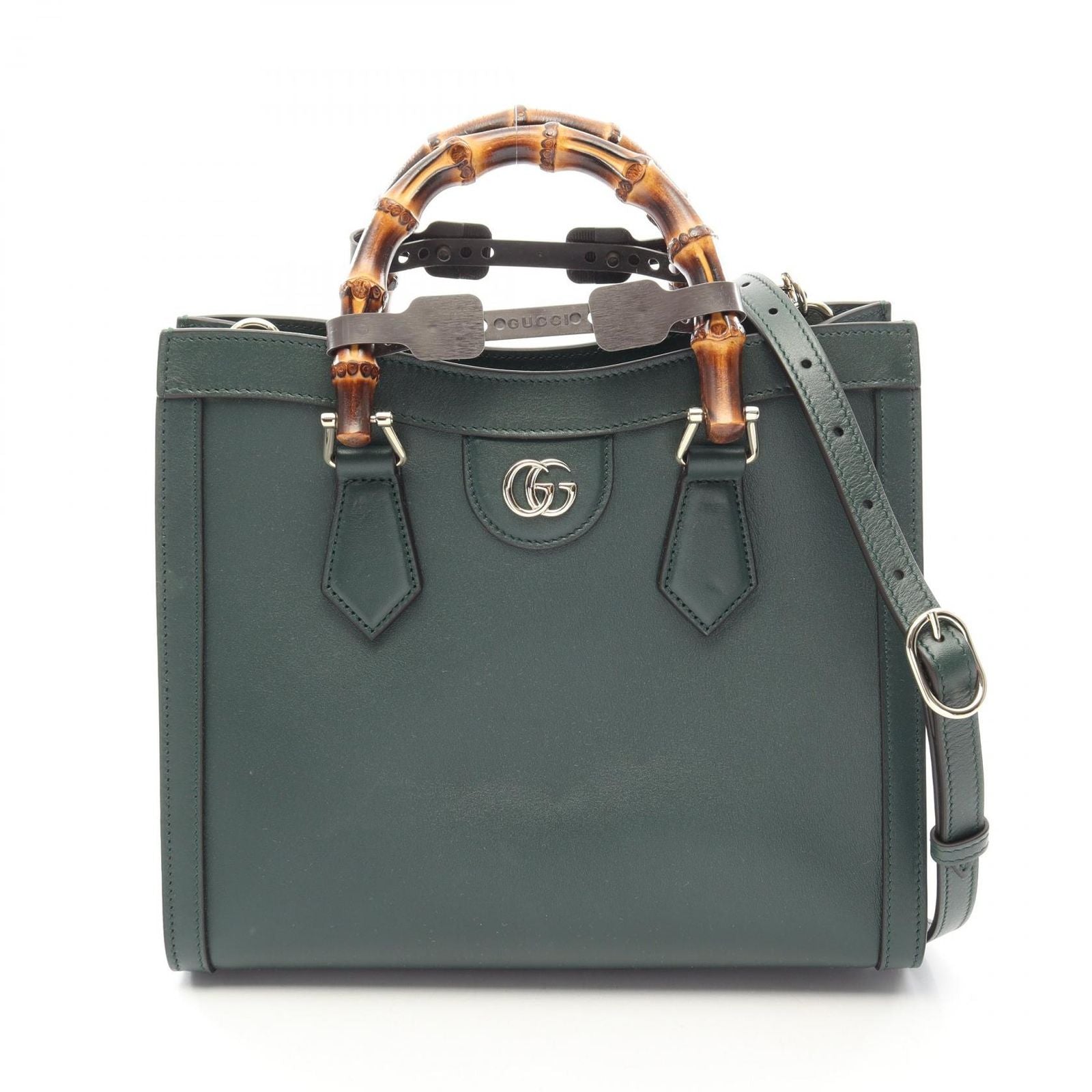 Gucci Handbag Diana 2-Way Dark Green Leather Tote Medium