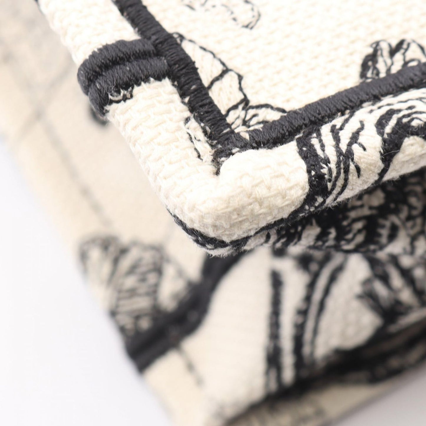 Dior Tote Bag Book Small White Black Canvas — view 6