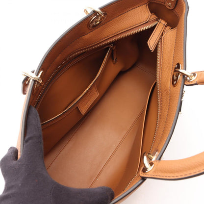 Dior Handbag Lady D-sire Large 2-Way Brown Leather — view 3
