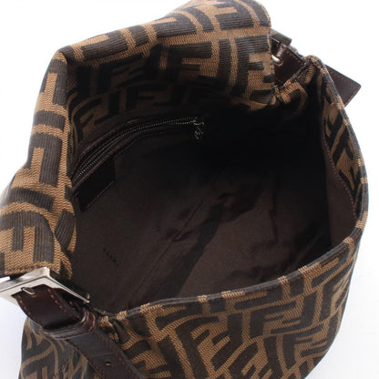 Fendi Shoulder Bag Mamma Bucket Zucca Brown Black Canvas Leather — view 3