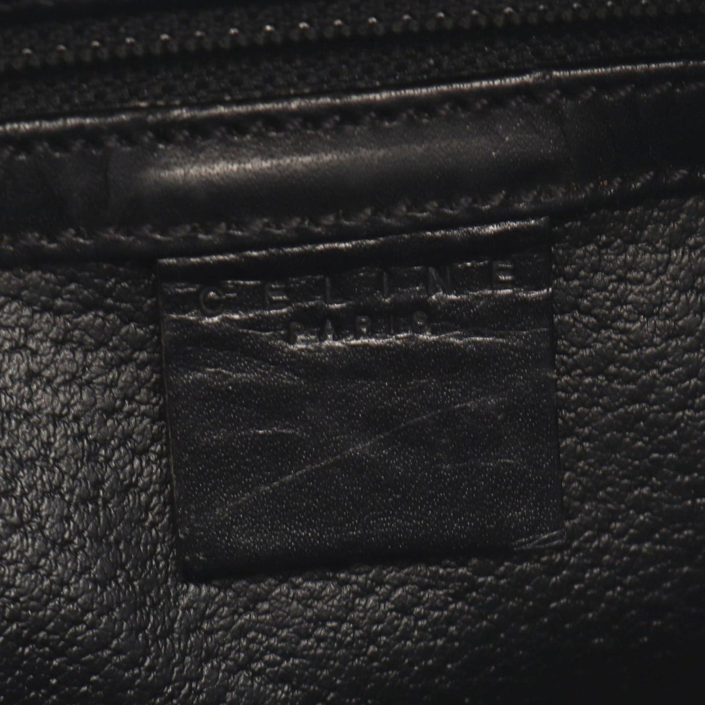 Celine Handbag Macadam Black Brown Leather — view 4