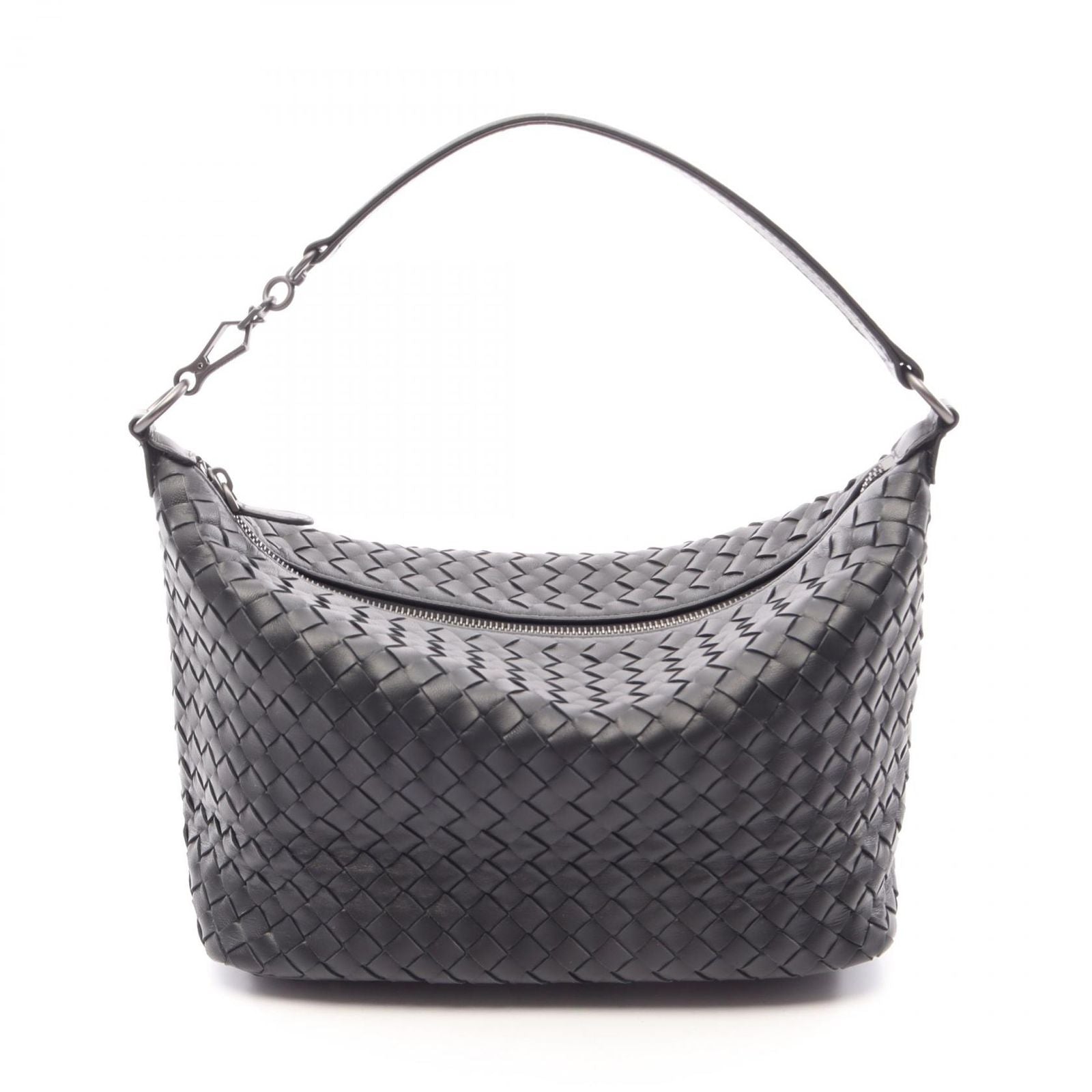 Bottega Veneta Handbag Intrecciato Black Leather