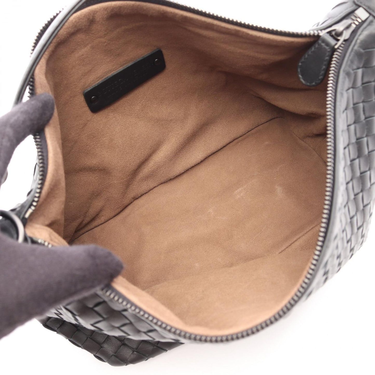 Bottega Veneta Handbag Intrecciato Black Leather — view 3