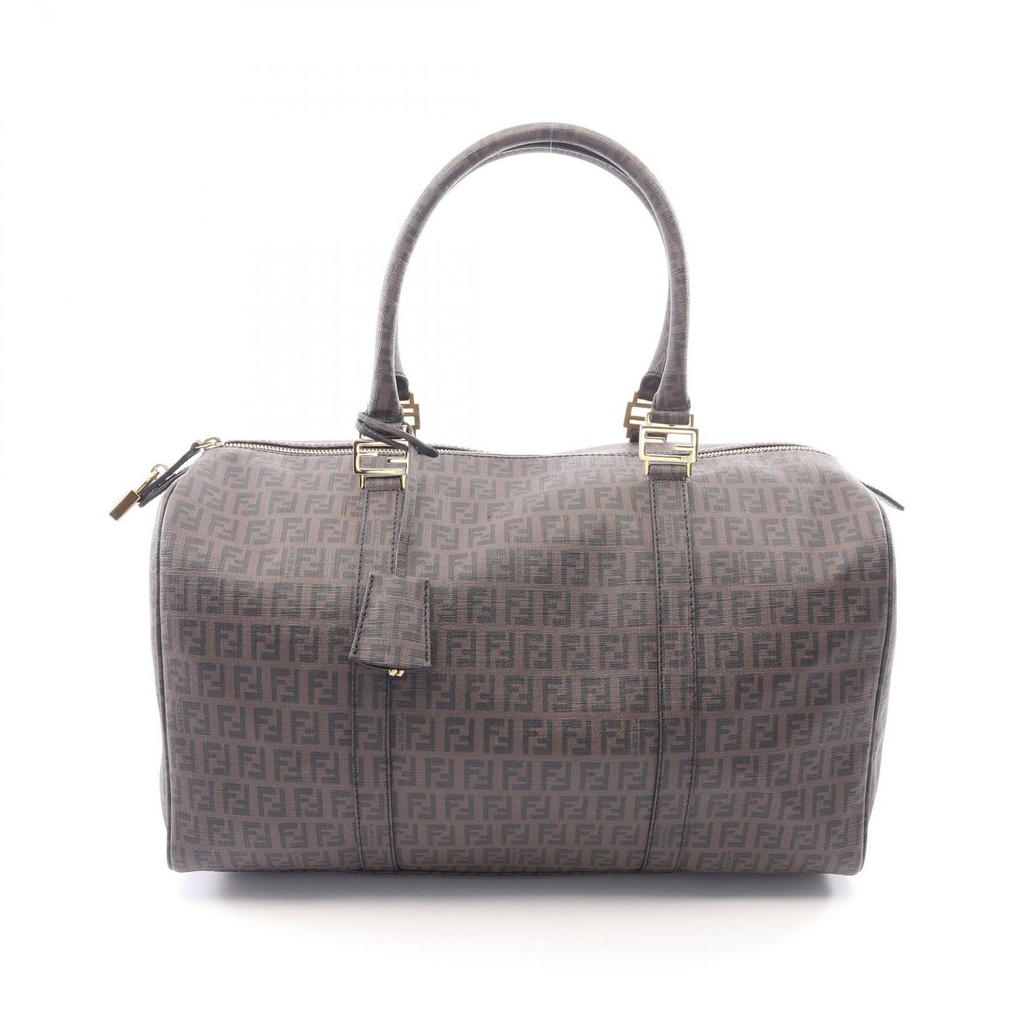 Fendi Boston Bag Zucchino Brown Black