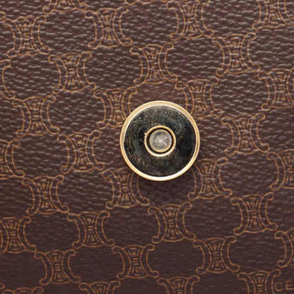Celine Handbag Macadam Brown Dark Leather — view 8