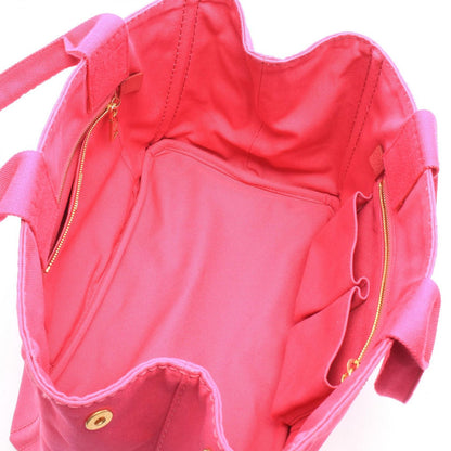 Prada Tote Bag Canapa Magenta Ivory Canvas Medium — view 3