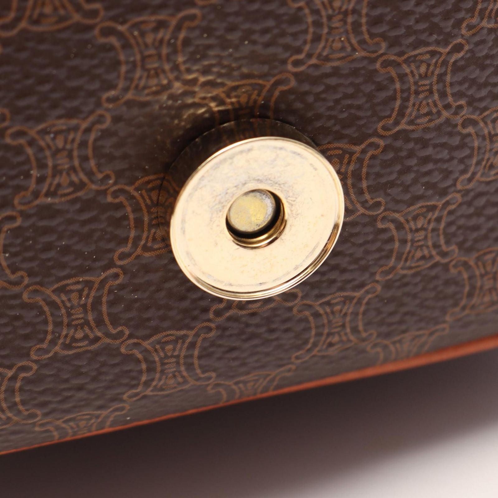 Celine Shoulder Bag Macadam Brown Dark Leather — view 6